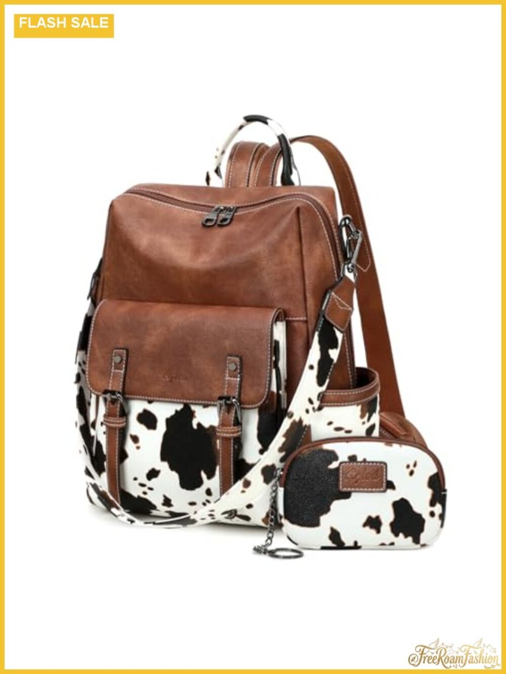 Women's PU Leather Fashion Backpack Purse with Laptop Compartment, Adjustable